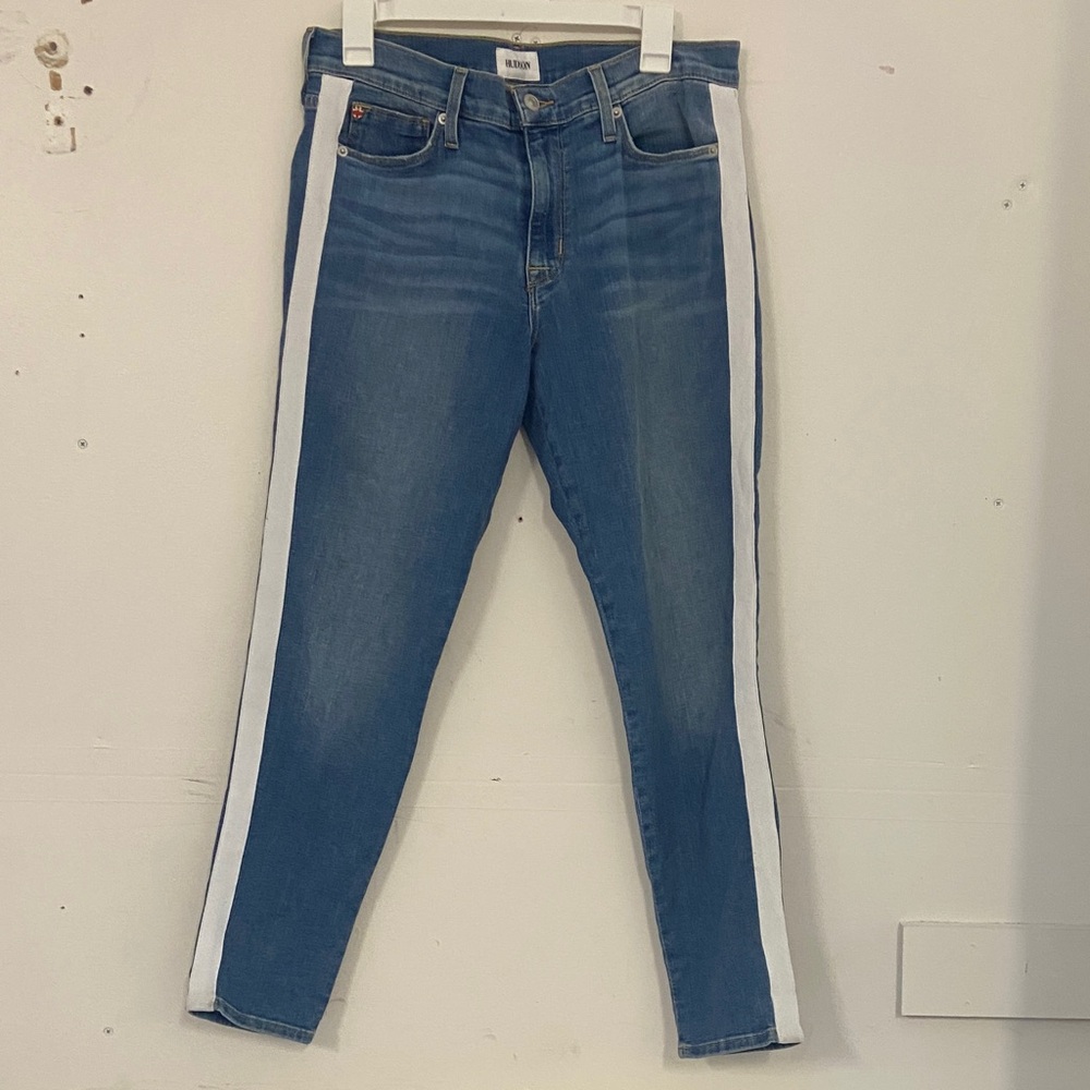 Hudson Jeans Blue with White Side Stripes
